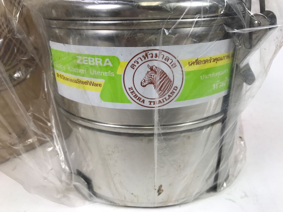 Zebra Thailand Stainless Steel Ware Pot Like New [Photo 4]
