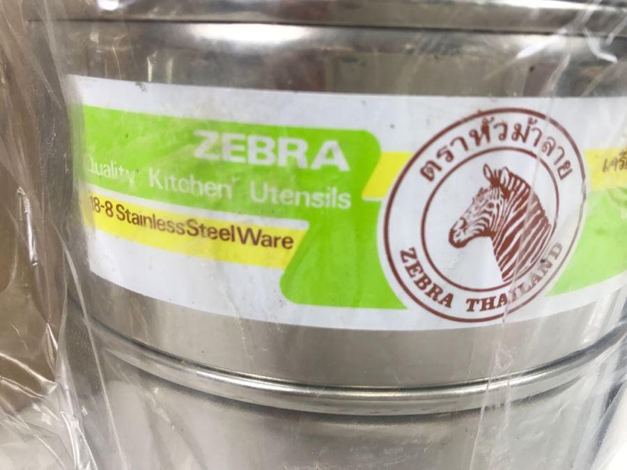 Zebra Thailand Stainless Steel Ware Pot Like New [Photo 5]