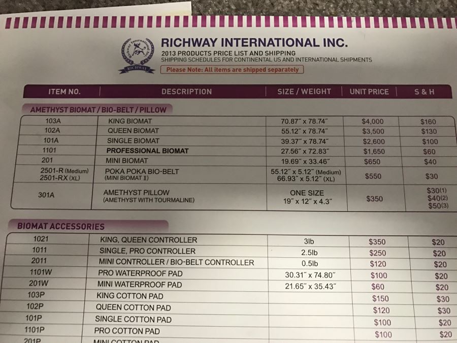 Biomat 7000MX Mini High-Tech Infrared Ray (HR) Treatment System With Amethyst By Richway International Retails For $770 [Photo 4]