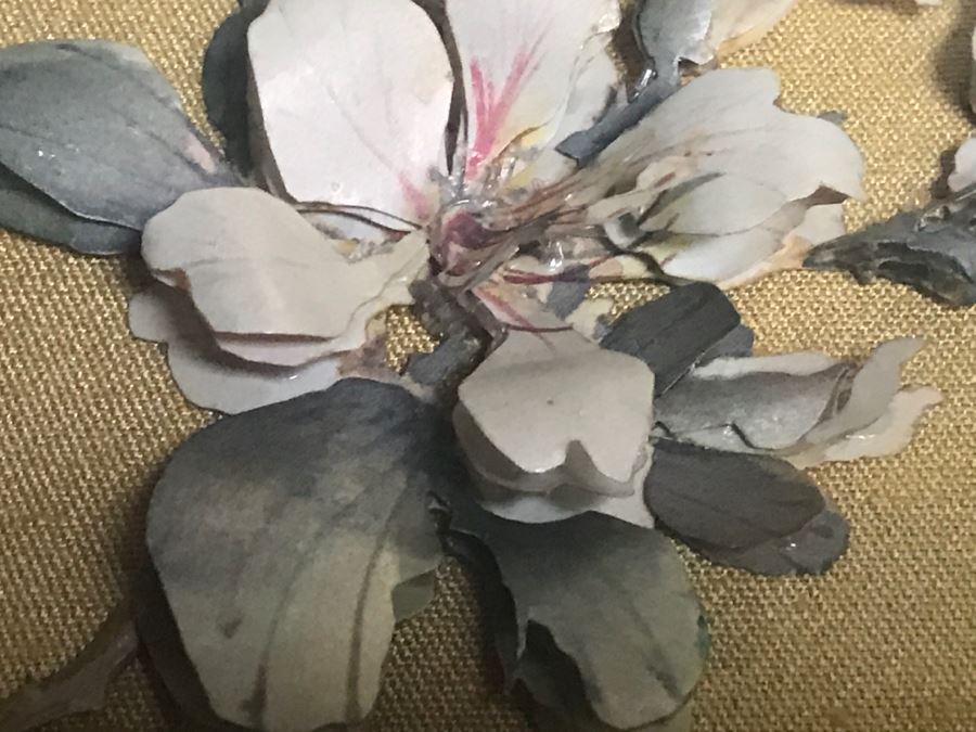 Signed Vintage Shadow Box Framed 3-D Original Artwork With Bird And Floral Motif [Photo 12]