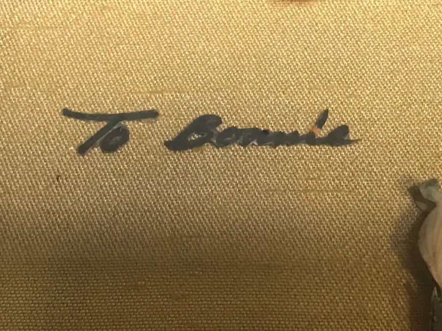 Signed Vintage Shadow Box Framed 3-D Original Artwork With Bird And Floral Motif [Photo 11]