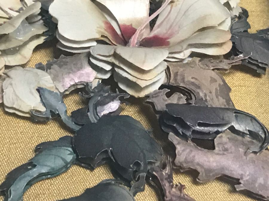 Signed Vintage Shadow Box Framed 3-D Original Artwork With Bird And Floral Motif [Photo 14]