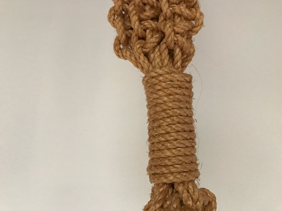 Large Vintage Hand‑Braided Macrame Plant Hanger Two-Tier [Photo 9]