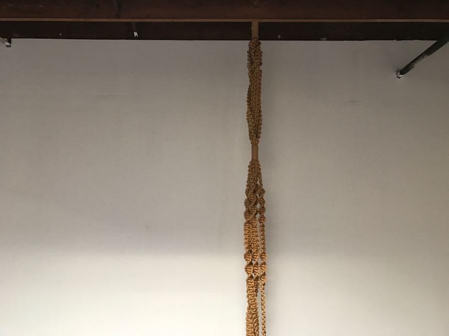Large Vintage Hand‑Braided Macrame Plant Hanger Two-Tier [Photo 15]