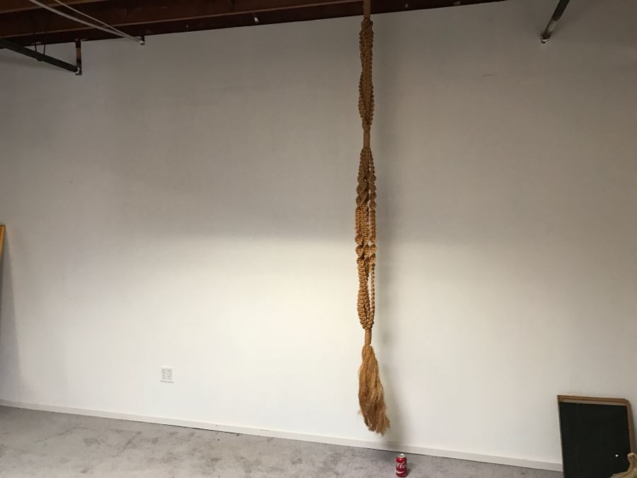 Large Vintage Hand‑Braided Macrame Plant Hanger Two-Tier [Photo 13]