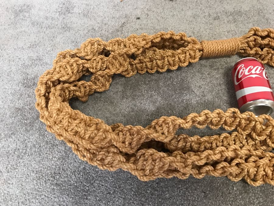 Large Vintage Hand‑Braided Macrame Plant Hanger Two-Tier [Photo 12]