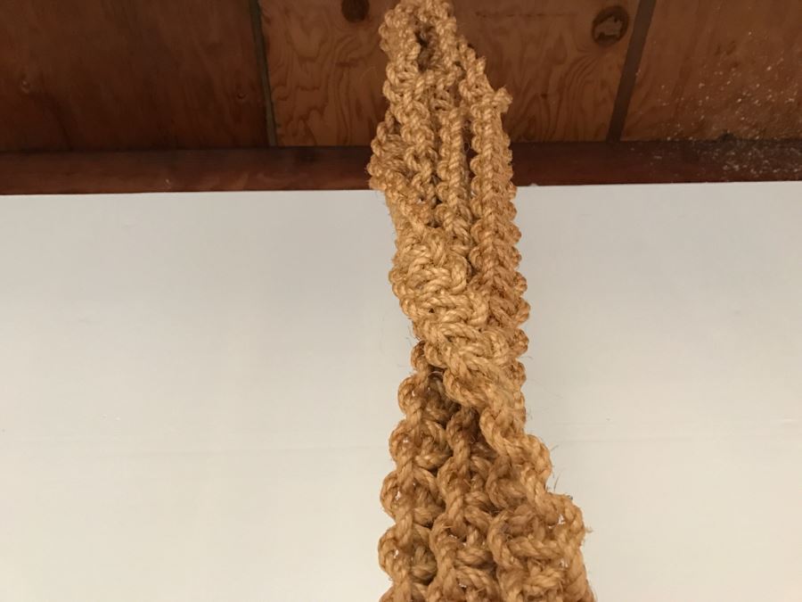 Large Vintage Hand‑Braided Macrame Plant Hanger Two-Tier [Photo 10]