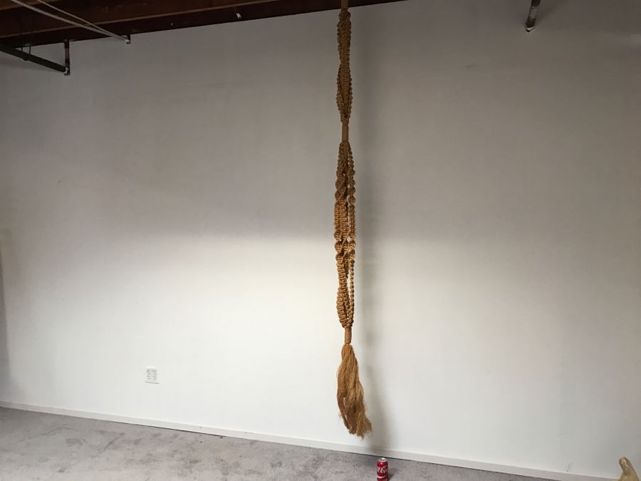 Large Vintage Hand‑Braided Macrame Plant Hanger Two-Tier [Photo 14]