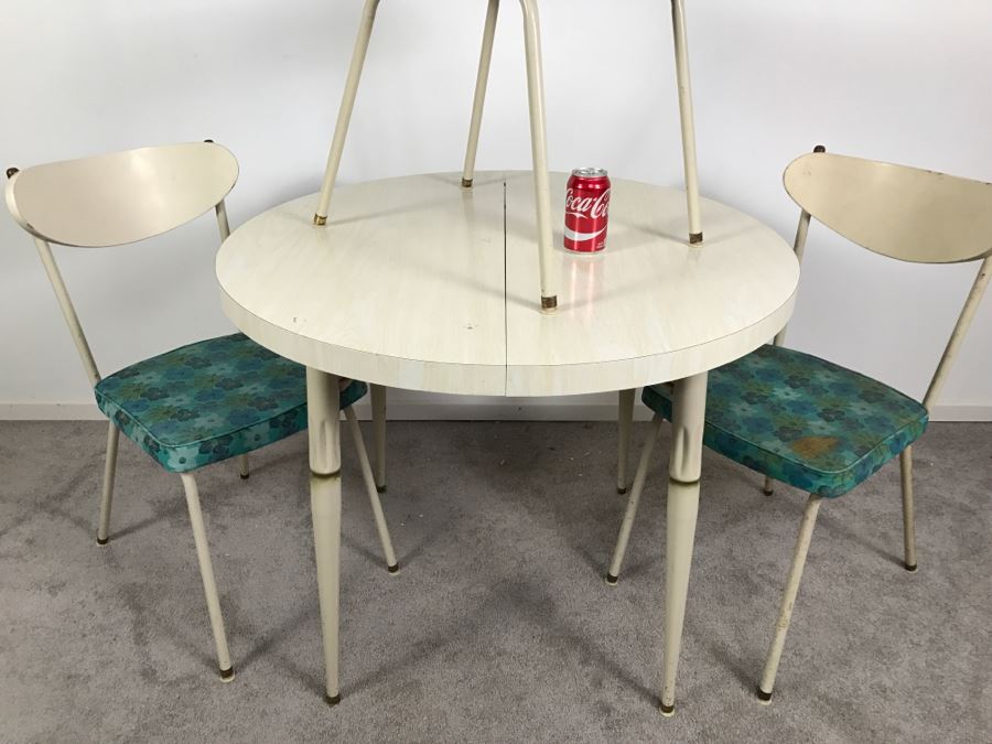Vintage Mid-Century Modern Metalcraft Set Of 3 Chairs With Round Table Styled Steel Furniture Lynwood, CA [Photo 5]