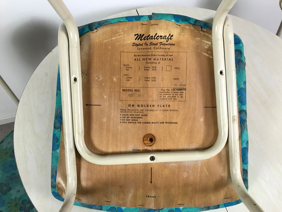 Vintage Mid-Century Modern Metalcraft Set Of 3 Chairs With Round Table Styled Steel Furniture Lynwood, CA [Photo 10]