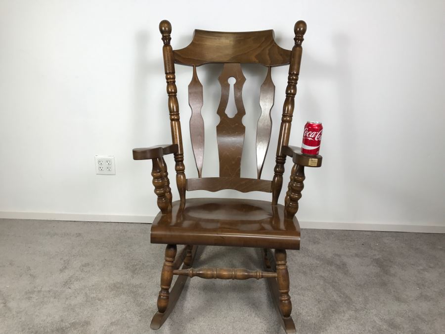 Oversized Wooden Rocking Chair From Yugoslavia