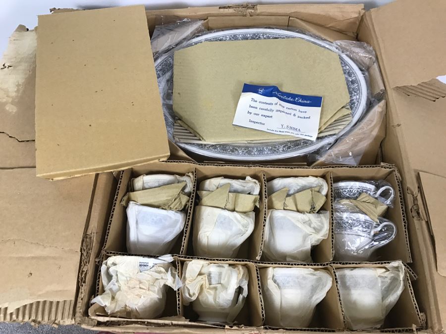 New Old Stock ~93 Piece Set Of Noritake Ivory China Prelude Pattern With Original Boxes [Photo 10]