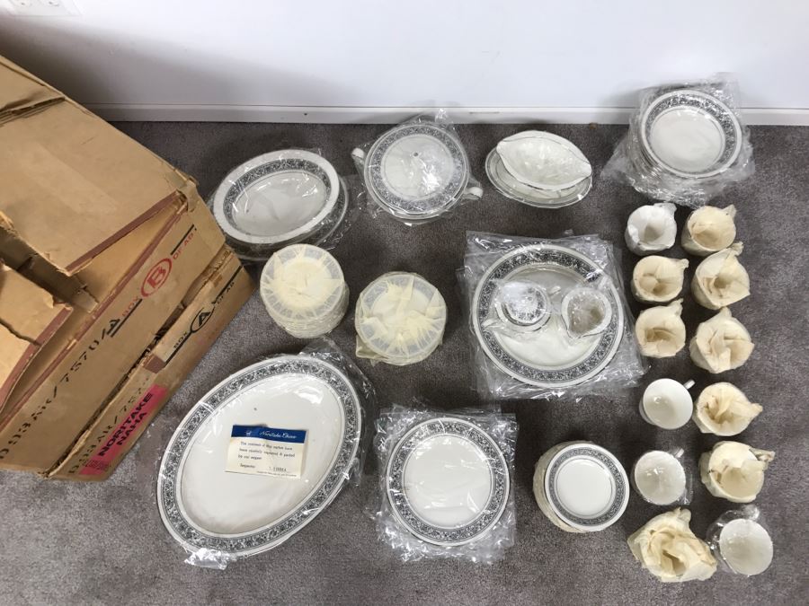 New Old Stock ~93 Piece Set Of Noritake Ivory China Prelude Pattern With Original Boxes [Photo 25]