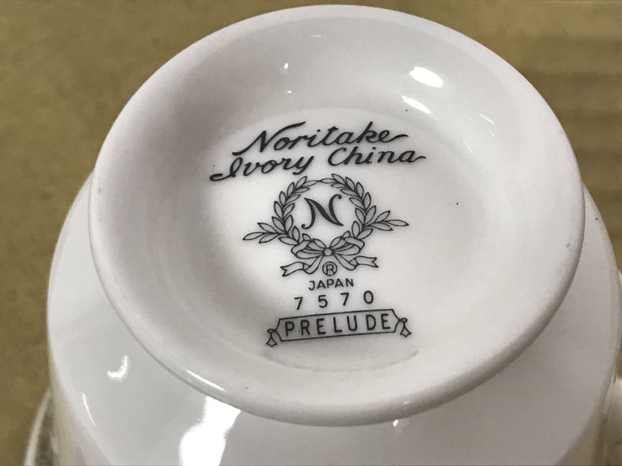 New Old Stock ~93 Piece Set Of Noritake Ivory China Prelude Pattern With Original Boxes [Photo 13]