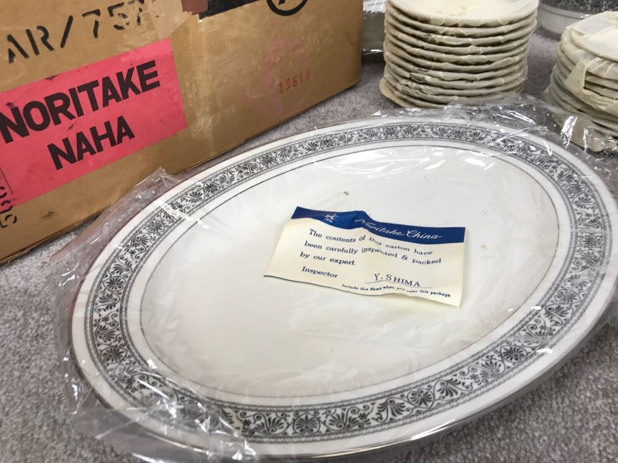 New Old Stock ~93 Piece Set Of Noritake Ivory China Prelude Pattern With Original Boxes [Photo 22]