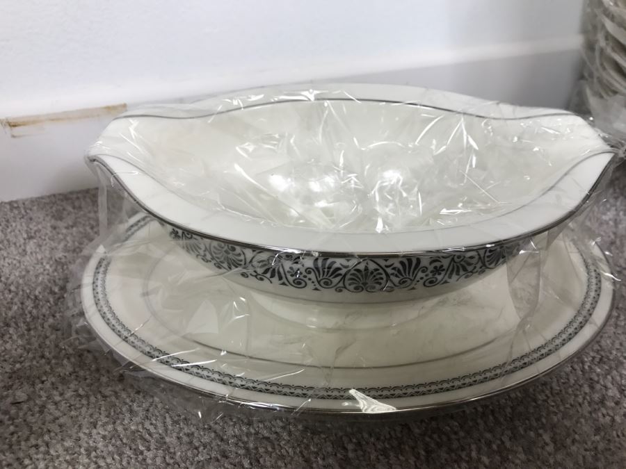 New Old Stock ~93 Piece Set Of Noritake Ivory China Prelude Pattern With Original Boxes [Photo 29]