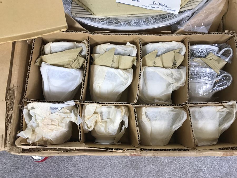 New Old Stock ~93 Piece Set Of Noritake Ivory China Prelude Pattern With Original Boxes [Photo 11]