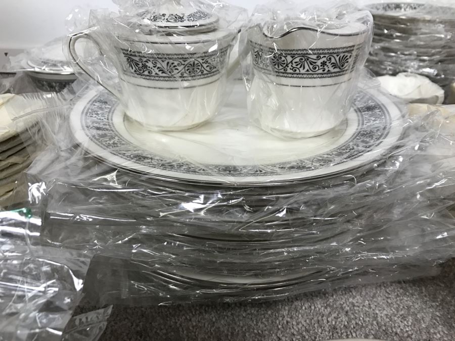 New Old Stock ~93 Piece Set Of Noritake Ivory China Prelude Pattern With Original Boxes [Photo 24]