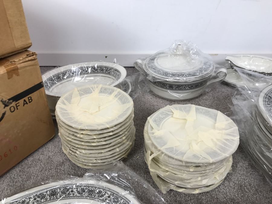 New Old Stock ~93 Piece Set Of Noritake Ivory China Prelude Pattern With Original Boxes [Photo 23]