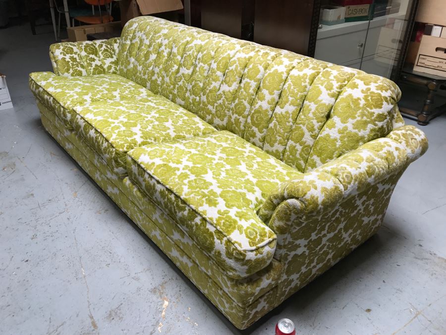 Fabulous Vintage Seventies Sofa - Upholstery In Great Condition