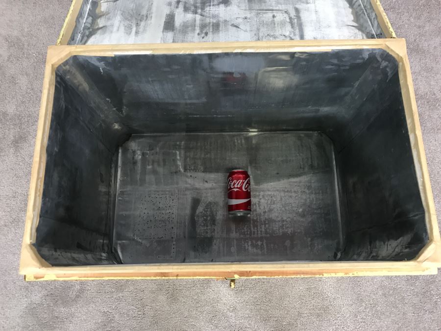Vintage Metal Lined Wooden Trunk From Japan [Photo 2]