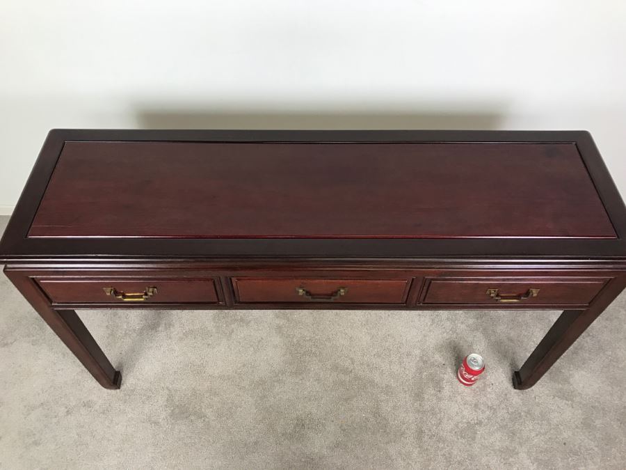 Chinese Rosewood Console Table With 3 Drawers [Photo 3]