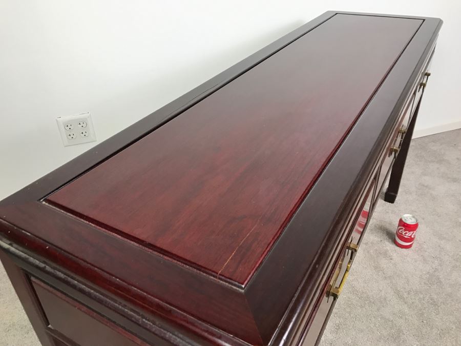 Chinese Rosewood Console Table With 3 Drawers [Photo 4]