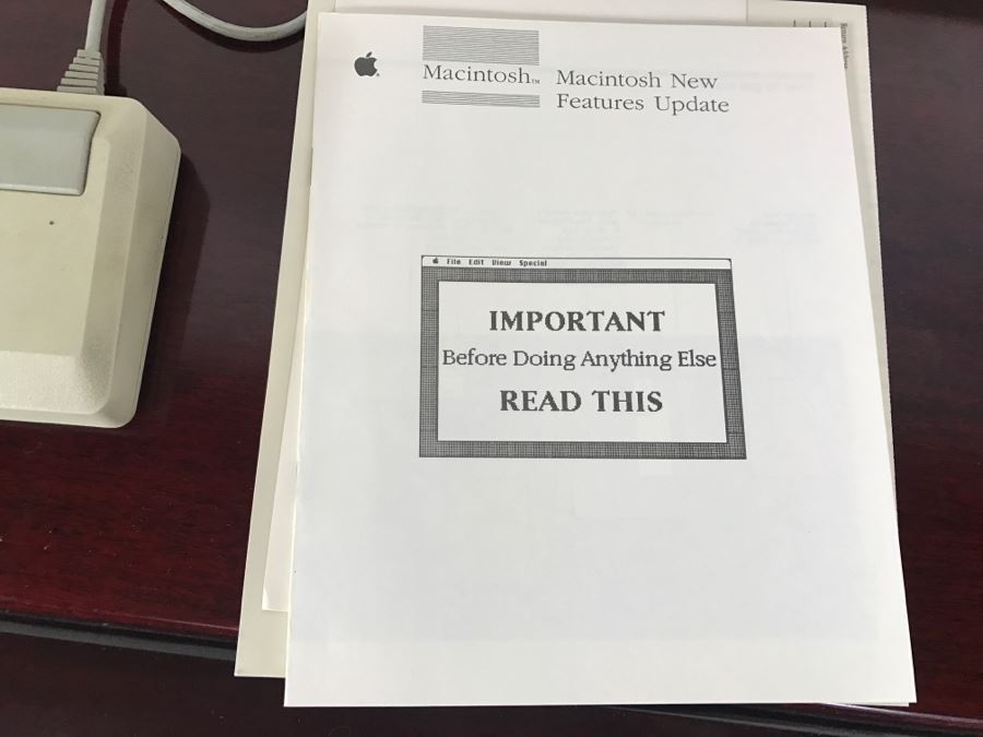 Apple Macintosh Mac Plus 1MB Computer (For Parts) Model M0001A With Manuals, Mouse, Keyboard And ImageWriter II Printer [Photo 13]