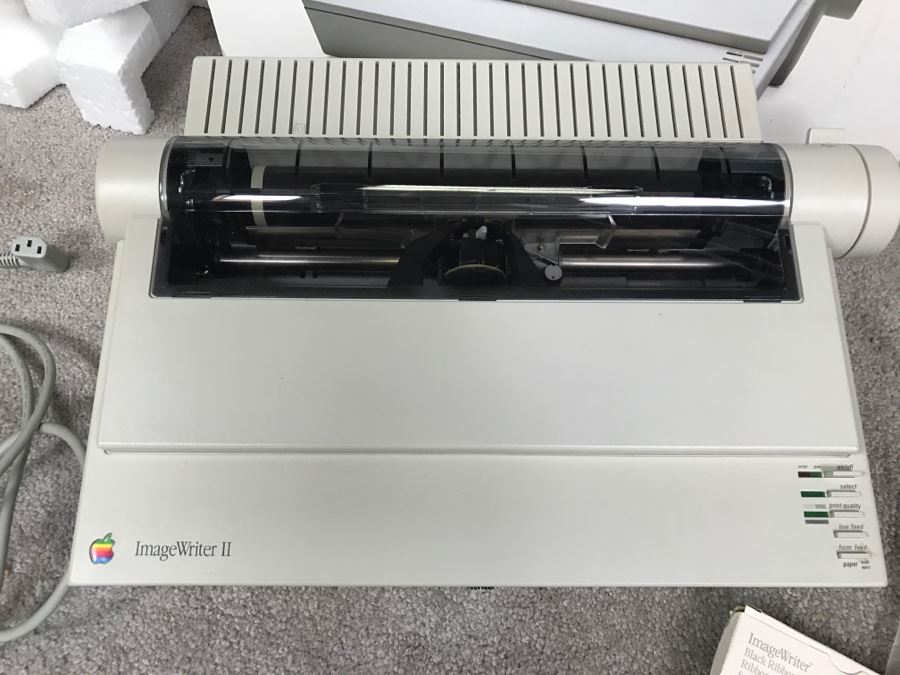 Apple Macintosh Mac Plus 1MB Computer (For Parts) Model M0001A With Manuals, Mouse, Keyboard And ImageWriter II Printer [Photo 15]
