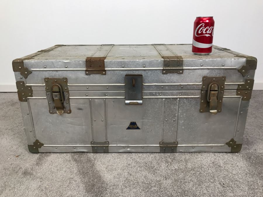 Vintage KOWA Industry Japanese Metal Steamer Trunk [Photo 1]