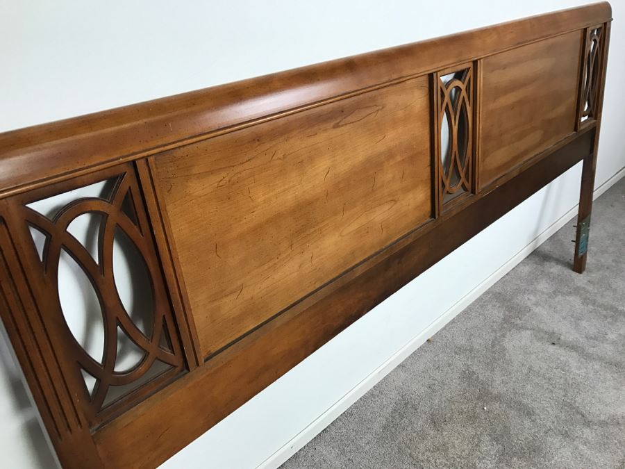 Vintage King Size Wooden Headboard