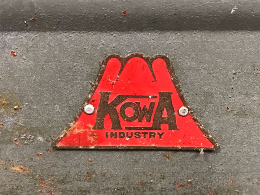 Vintage Green KOWA Industry Japanese Metal Steamer Trunk [Photo 2]