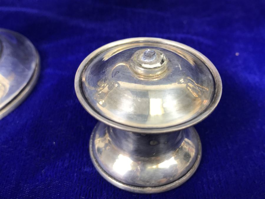 Pair Of Vintage Sterling Silver 950 Signed Japanese Candelabras - 627g Sterling Silver 950 Melt Value $308 - Note That One Candle Holder Needs Repair [Photo 16]