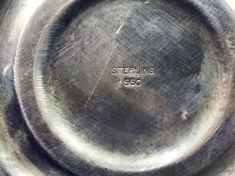 Pair Of Vintage Sterling Silver 950 Signed Japanese Candelabras - 627g Sterling Silver 950 Melt Value $308 - Note That One Candle Holder Needs Repair [Photo 20]