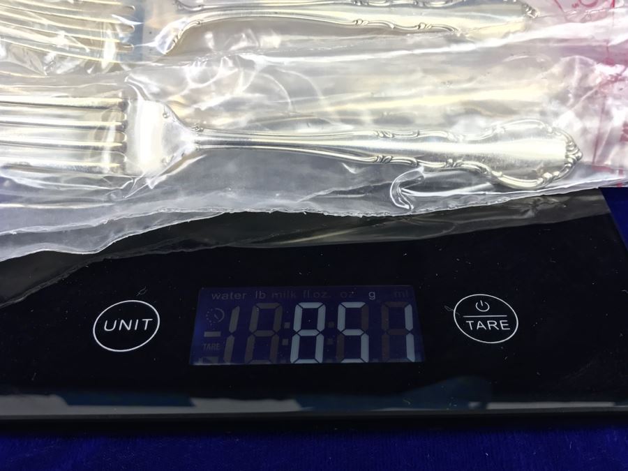 New Old Stock 30 Pieces Of Gorham Company Sterling Silver 20 Forks And 10 Knives - Forks Alone Weigh 851g $408 Melt Value - Knives An Additional ~$68 Melt Value = ~$470MV [Photo 16]