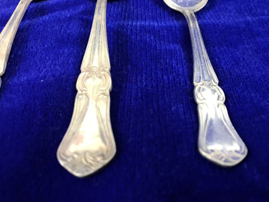 Vintage Set Of 3 T. A. Nickel Silver Spoons 65g [Photo 6]