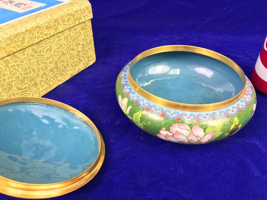 Hand Made Chinese Cloisonne Ware With Box [Photo 11]