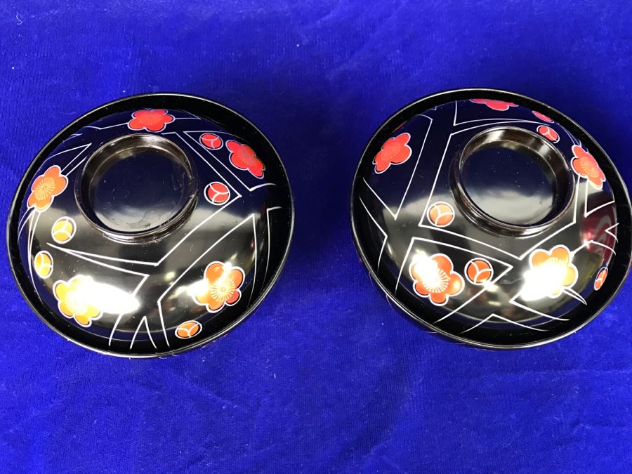 Pair Of Hand Painted Lacquer Bowls [Photo 7]