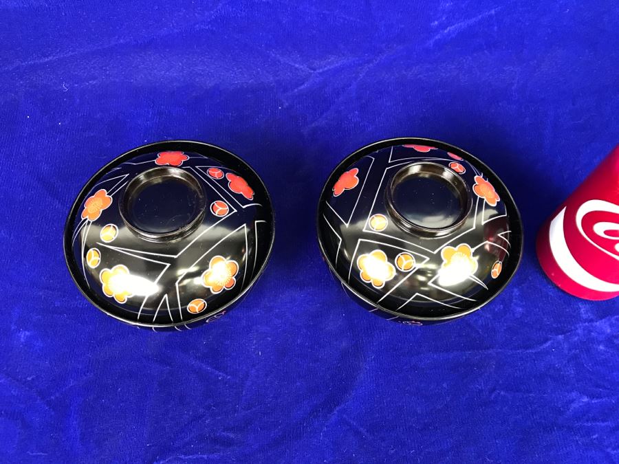 Pair Of Hand Painted Lacquer Bowls [Photo 3]