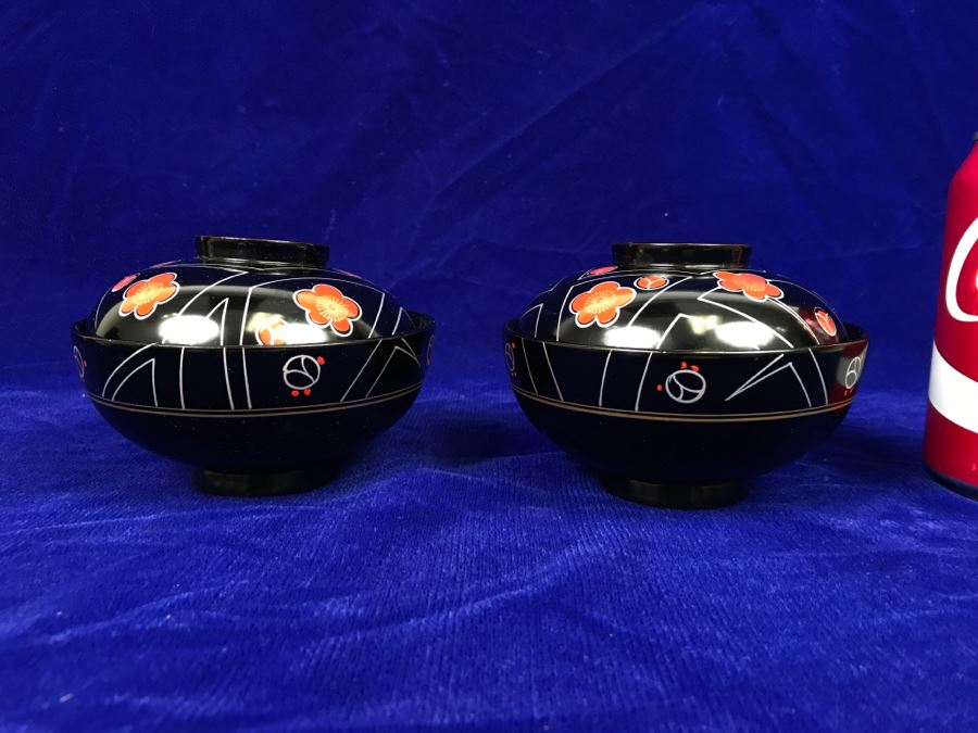 Pair Of Hand Painted Lacquer Bowls [Photo 1]