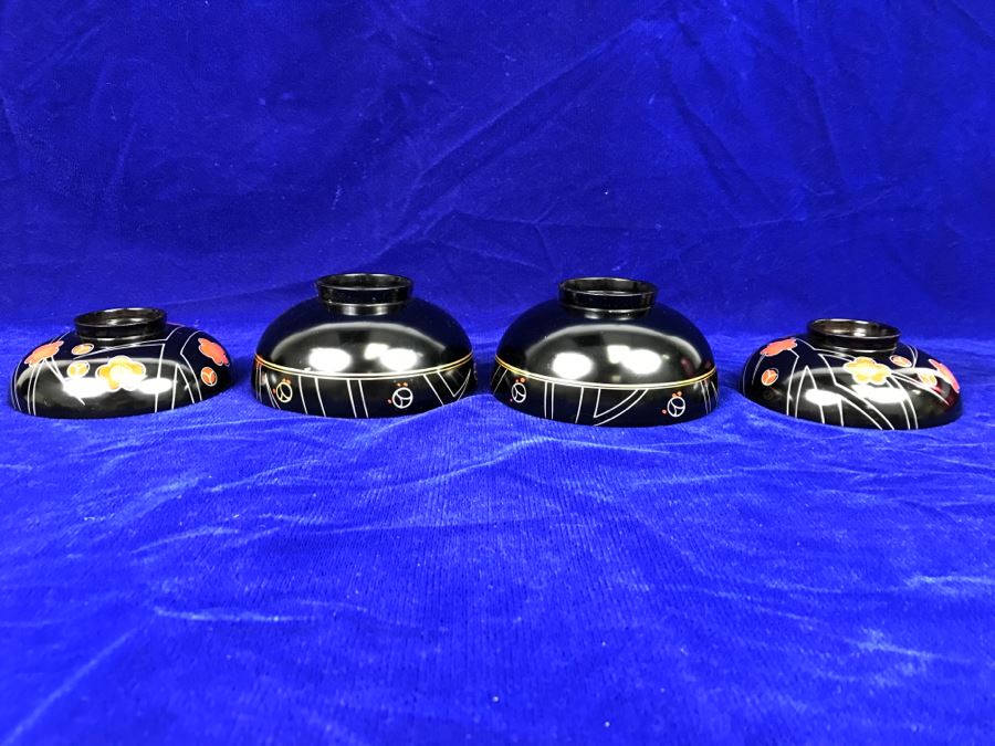 Pair Of Hand Painted Lacquer Bowls [Photo 11]
