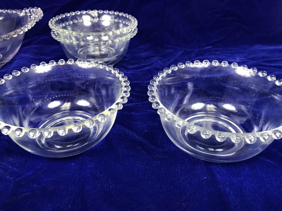 Collection Of Candelwick Pattern Glassware And Curved Pink Opalescent Glass [Photo 7]