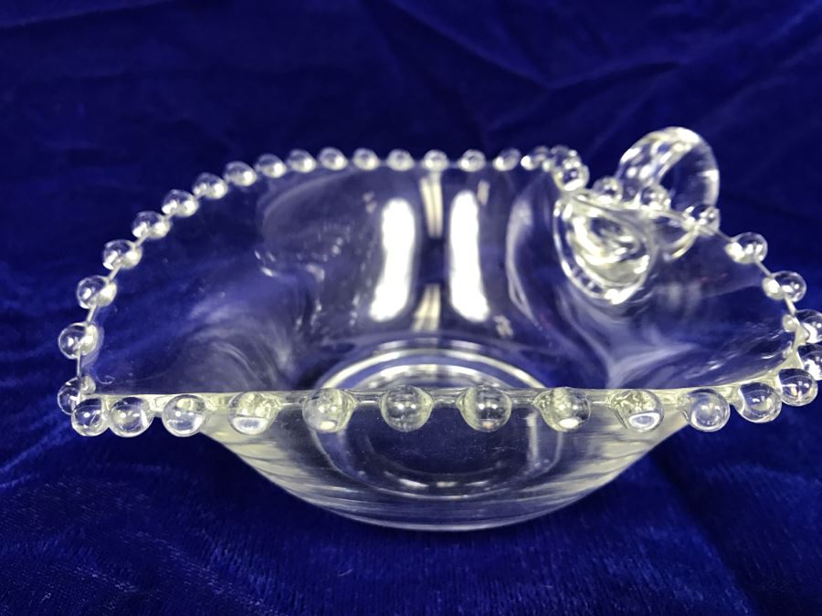 Collection Of Candelwick Pattern Glassware And Curved Pink Opalescent Glass [Photo 12]