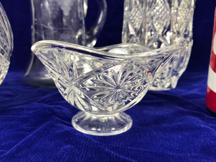 Collection Of Crystal And Glass Pitchers And Vases Gorham Cristal D'Arques [Photo 9]