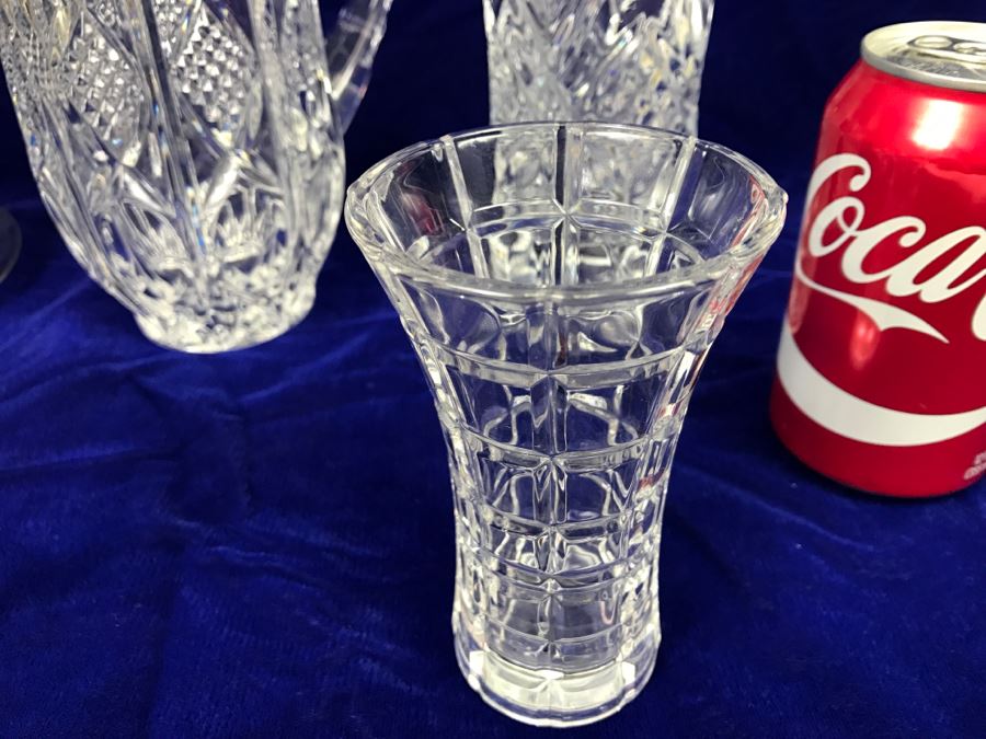 Collection Of Crystal And Glass Pitchers And Vases Gorham Cristal D'Arques [Photo 3]