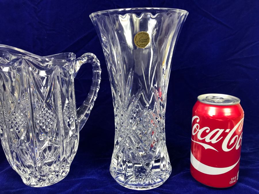 Collection Of Crystal And Glass Pitchers And Vases Gorham Cristal D'Arques [Photo 4]