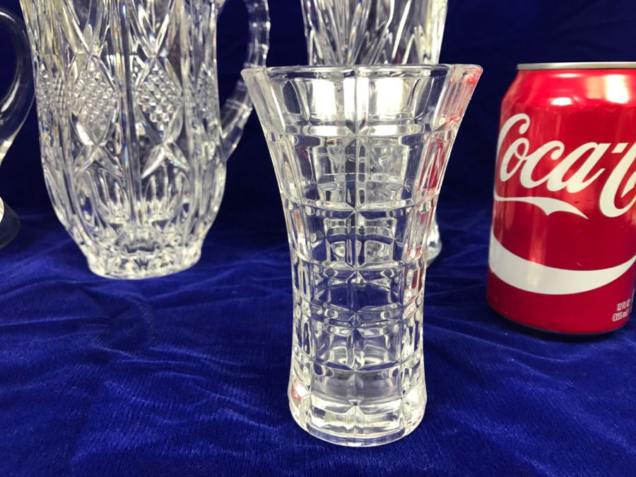 Collection Of Crystal And Glass Pitchers And Vases Gorham Cristal D'Arques [Photo 2]