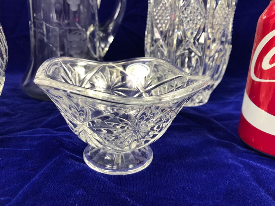 Collection Of Crystal And Glass Pitchers And Vases Gorham Cristal D'Arques [Photo 8]