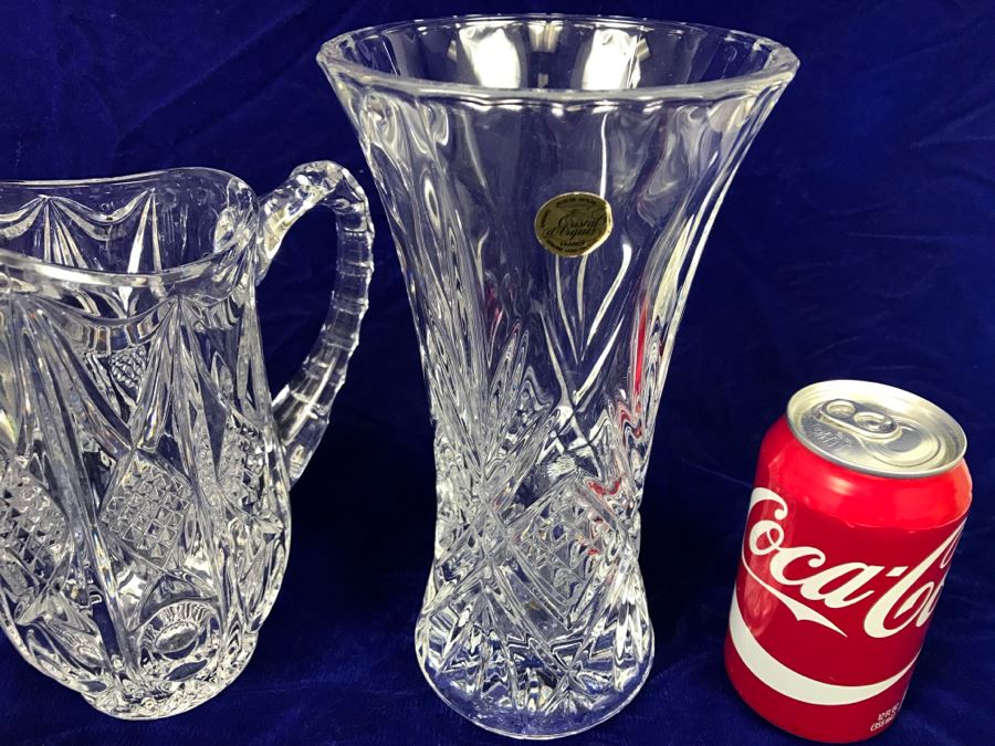 Collection Of Crystal And Glass Pitchers And Vases Gorham Cristal D'Arques [Photo 5]