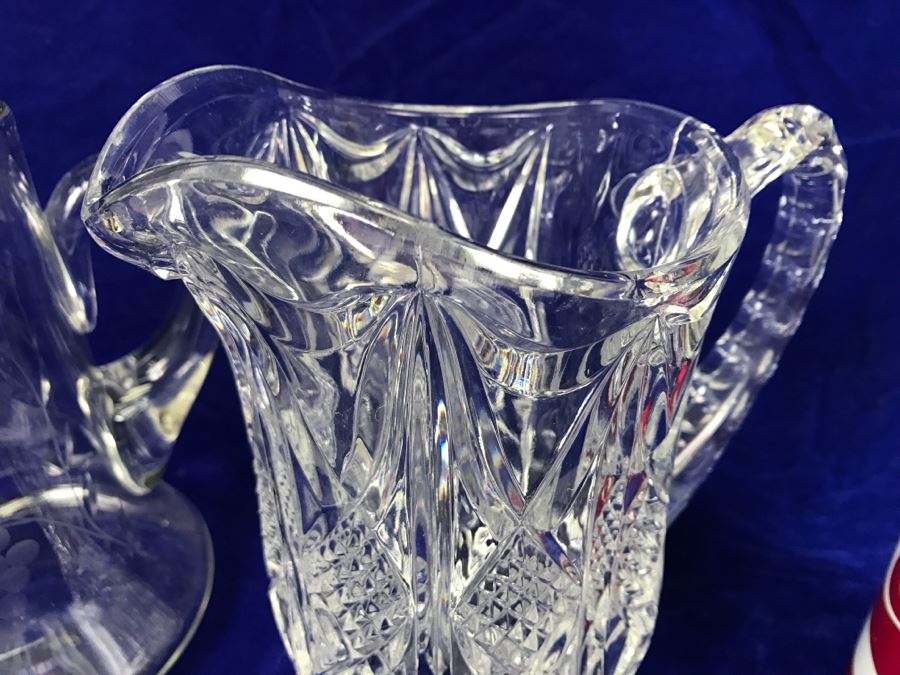Collection Of Crystal And Glass Pitchers And Vases Gorham Cristal D'Arques [Photo 13]